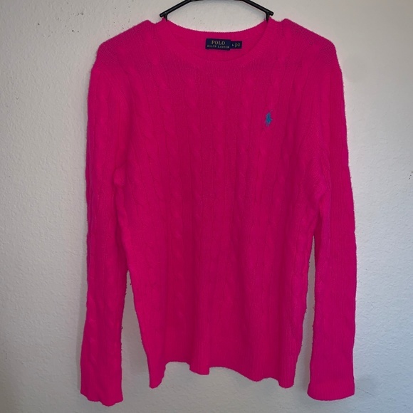 🔻Polo - Cashmere/Merino Wool Fuchsia Sweater - Picture 1 of 4